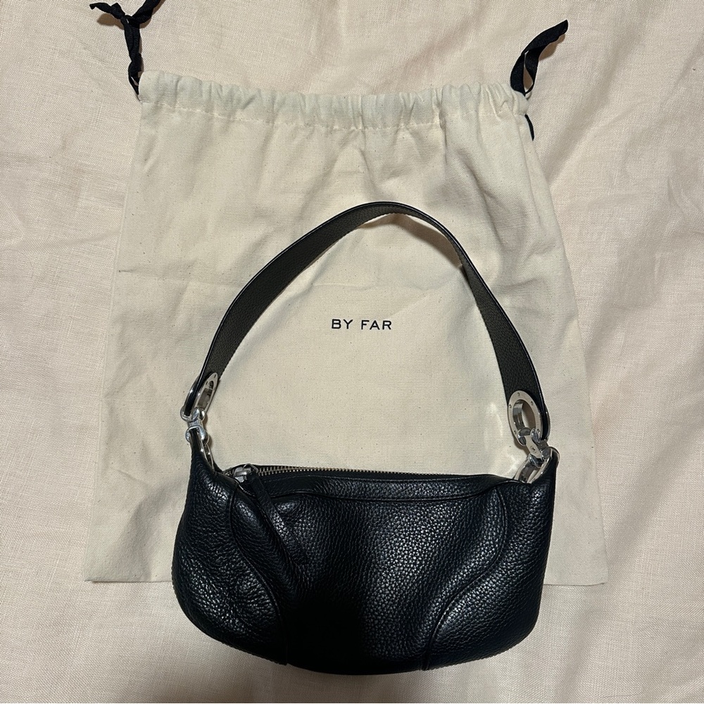 By Far Mini Amira Leather Shoulder Bag